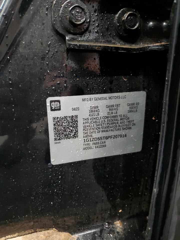 2023 CHEVROLET MALIBU LT VIN:1G1ZD5ST6PF207914