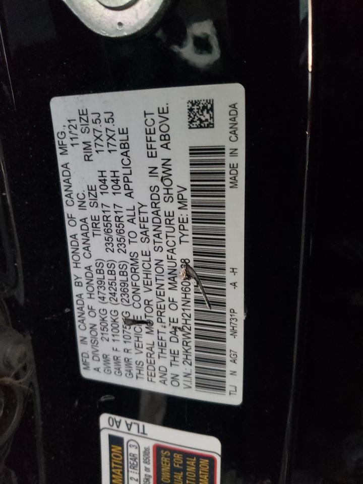 2022 HONDA CR-V LX VIN:2HKRW2H21NH609468