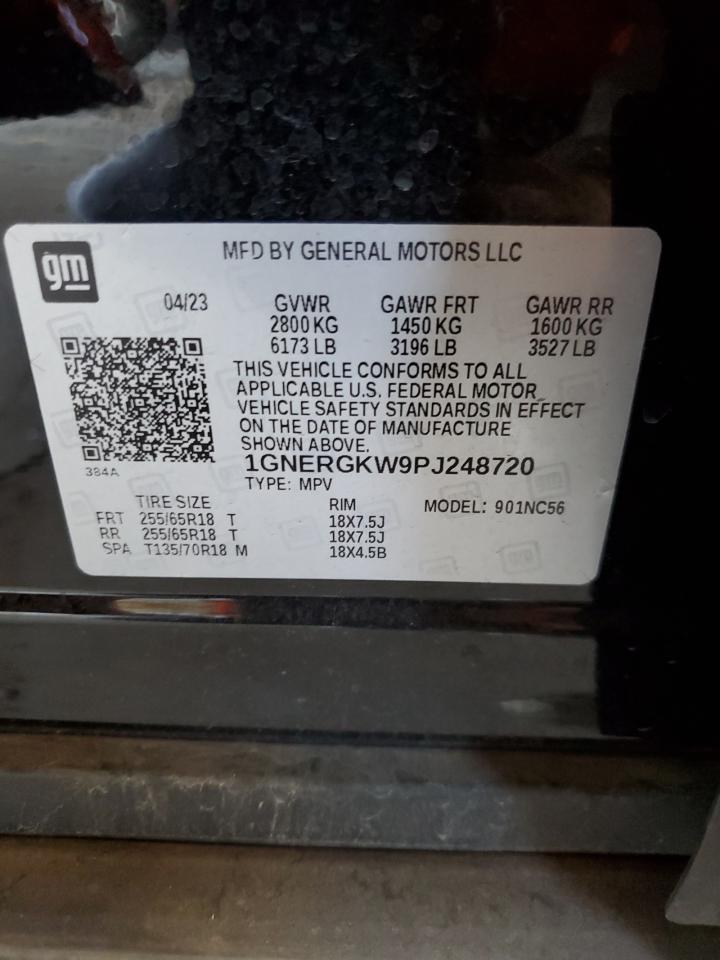 2023 CHEVROLET TRAVERSE LT VIN:1GNERGKW9PJ248720