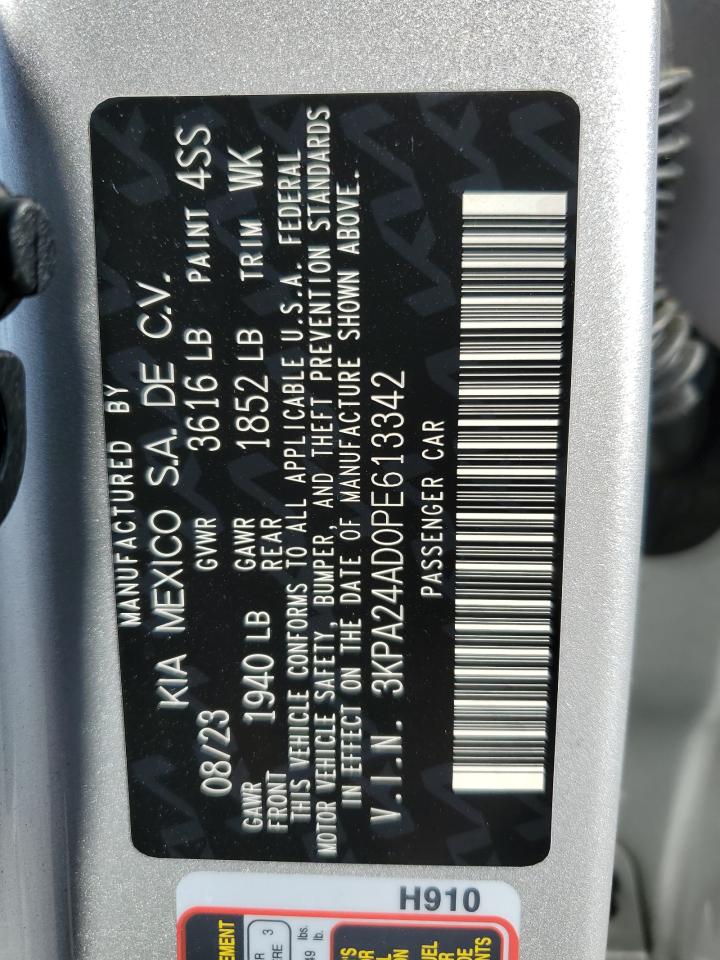2023 KIA RIO LX VIN:3KPA24AD0PE613342