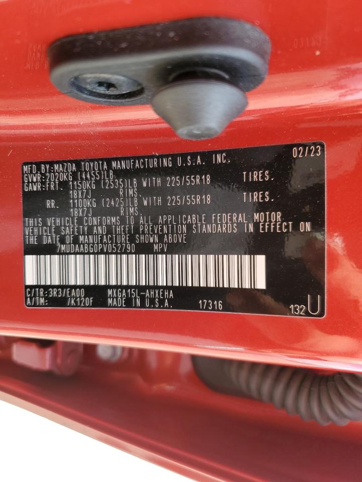 2023 TOYOTA COROLLA CROSS XLE VIN:7MUDAABG0PV052790