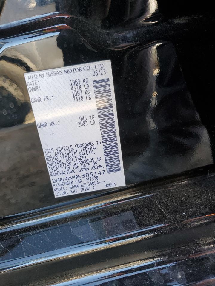 2024 NISSAN ALTIMA SV VIN:1N4BL4DV4RN305147