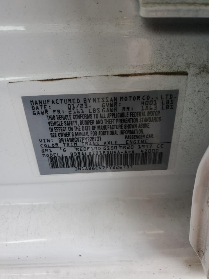 2023 NISSAN SENTRA SV VIN:3N1AB8CV7PY226737