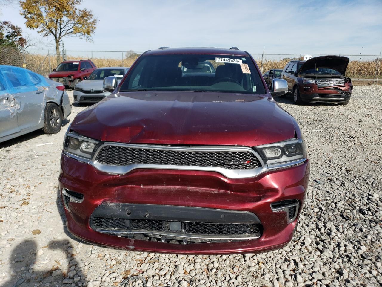 2022 DODGE DURANGO CITADEL VIN:1C4RDJEG7NC134758