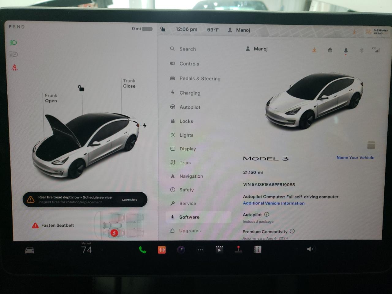 2023 TESLA MODEL 3  VIN:5YJ3E1EA6PF519085