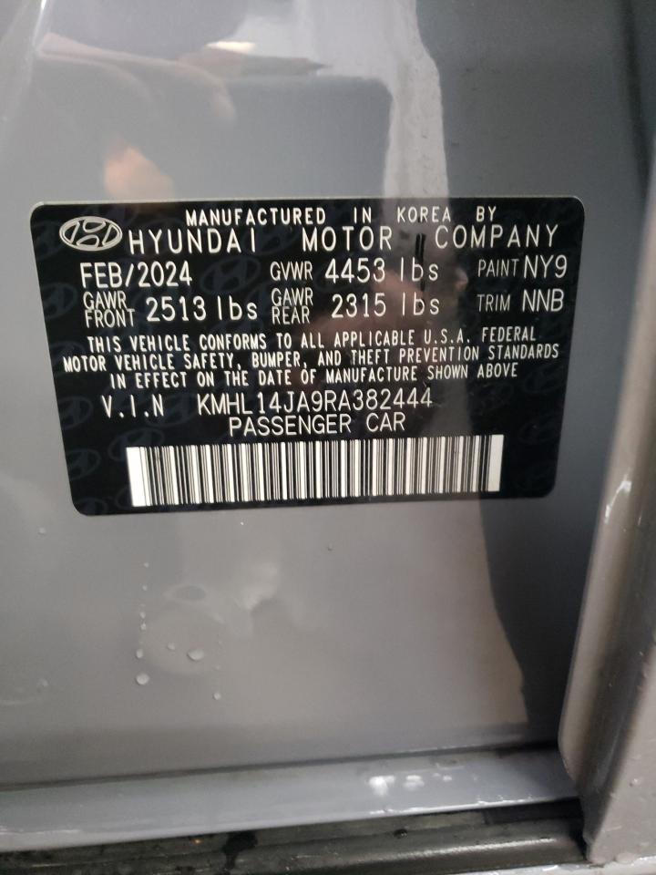 2024 HYUNDAI SONATA SEL VIN:KMHL14JA9RA382444