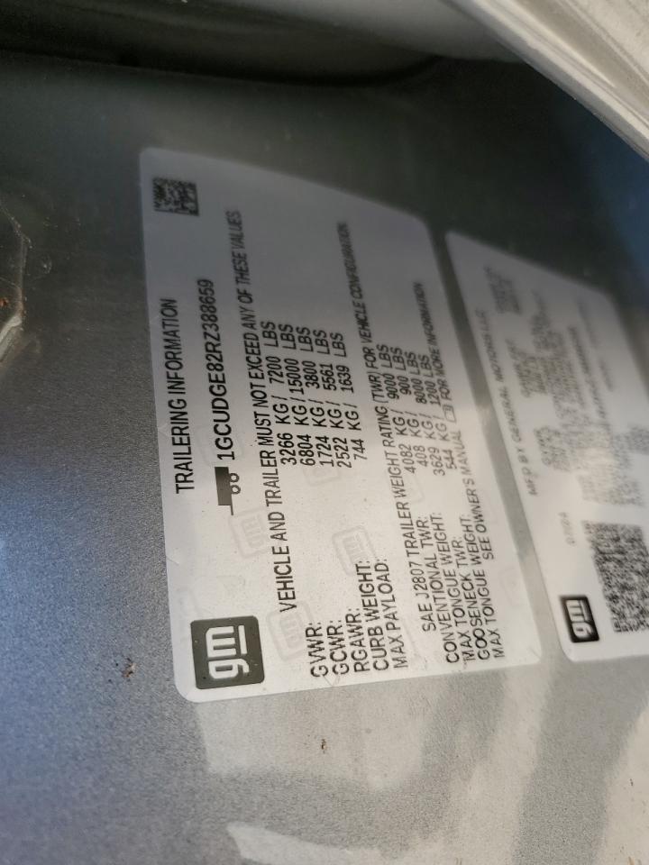 2024 CHEVROLET SILVERADO K1500 LTZ VIN:1GCUDGE82RZ388659