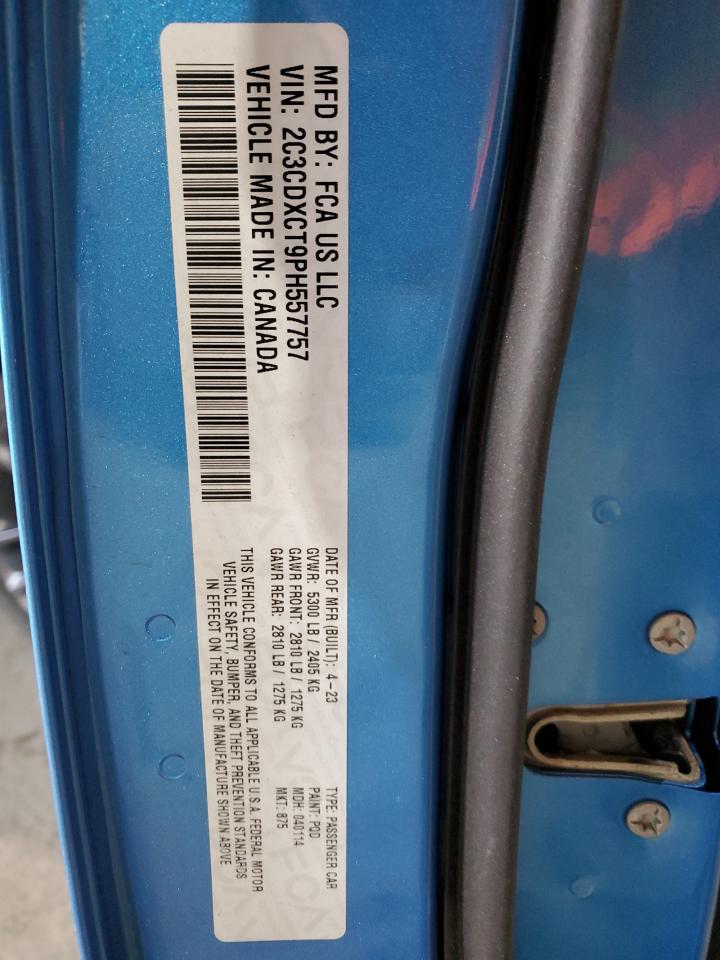 2023 DODGE CHARGER R/T VIN:2C3CDXCT9PH557757