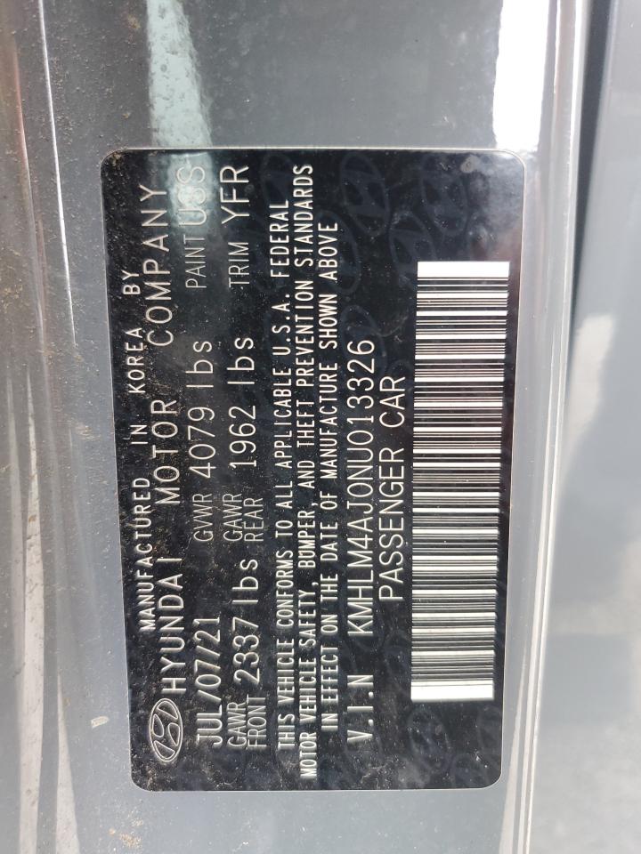 2022 HYUNDAI ELANTRA BLUE VIN:KMHLM4AJ0NU013326