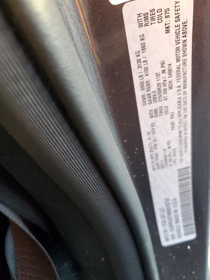 2022 RAM 1500 BIG HORN/LONE STAR VIN:1C6RREBT9NN316712