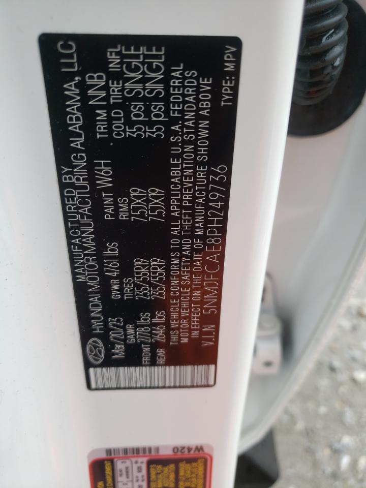 2023 HYUNDAI TUCSON SEL VIN:5NMJFCAE8PH249736