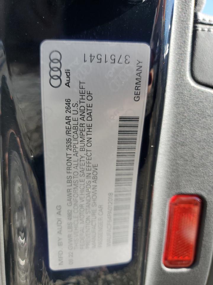 2023 AUDI A5 PREMIUM PLUS 45 VIN:WAUFACF54PA012018