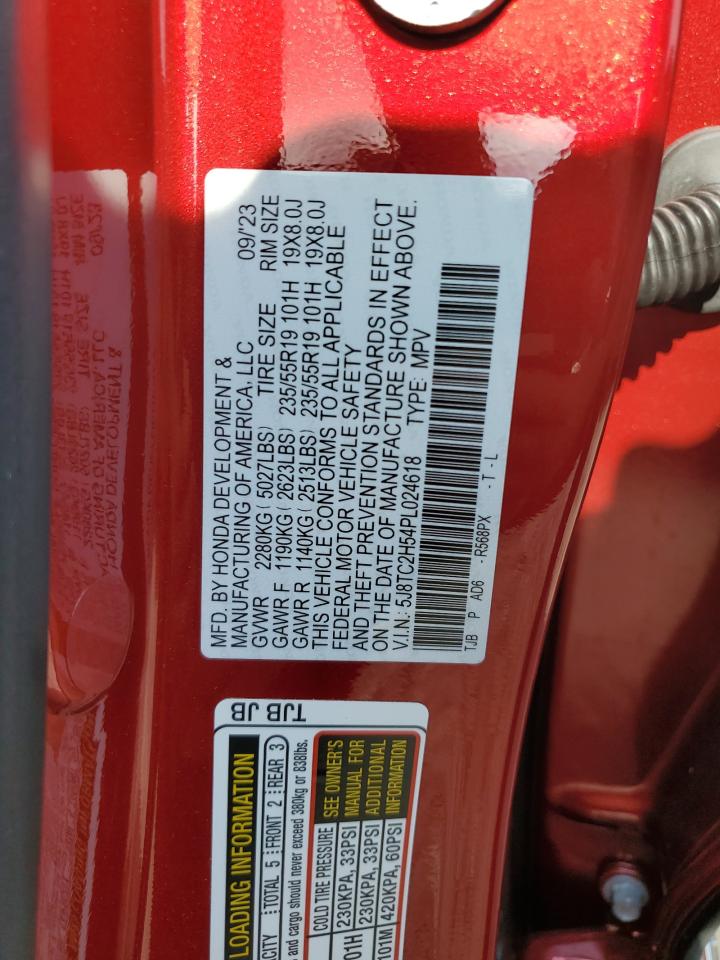 2023 ACURA RDX TECHNOLOGY VIN:5J8TC2H54PL024618