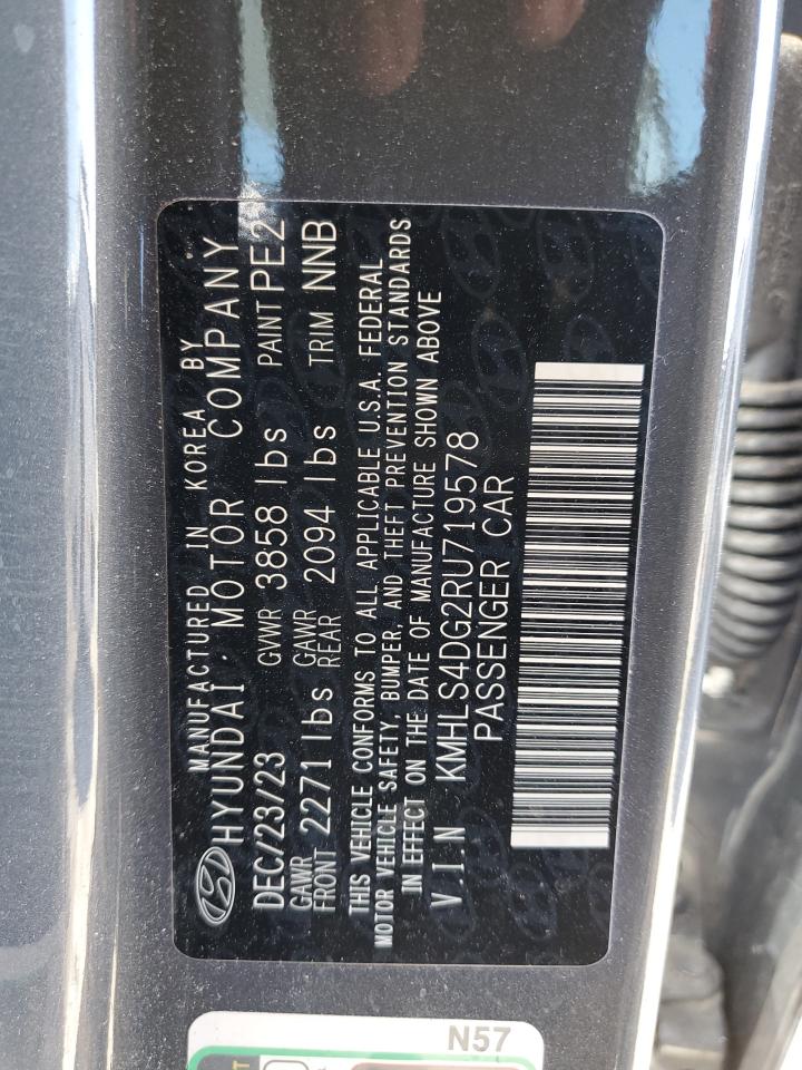 2024 HYUNDAI ELANTRA SEL VIN:KMHLS4DG2RU719578