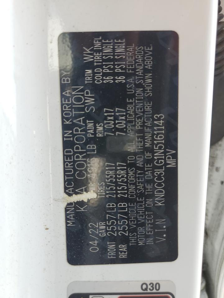 2022 KIA NIRO S VIN:KNDCC3LG1N5161143