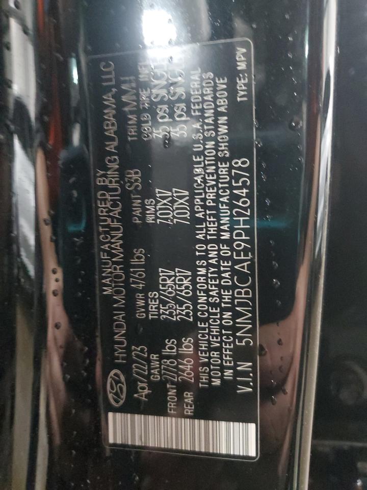 2023 HYUNDAI TUCSON SEL VIN:5NMJBCAE9PH264578