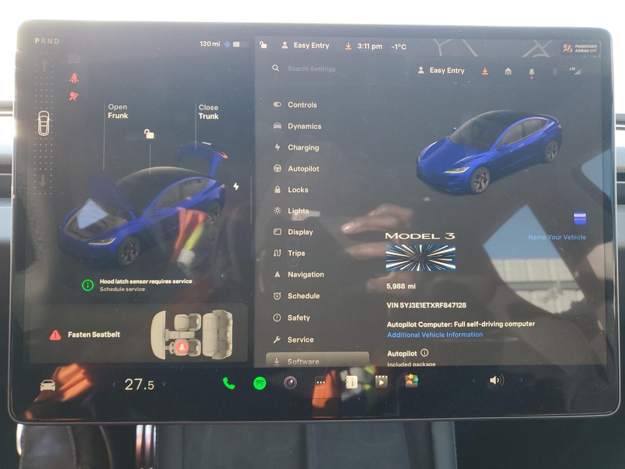 2024 TESLA MODEL 3  VIN:5YJ3E1ETXRF847128