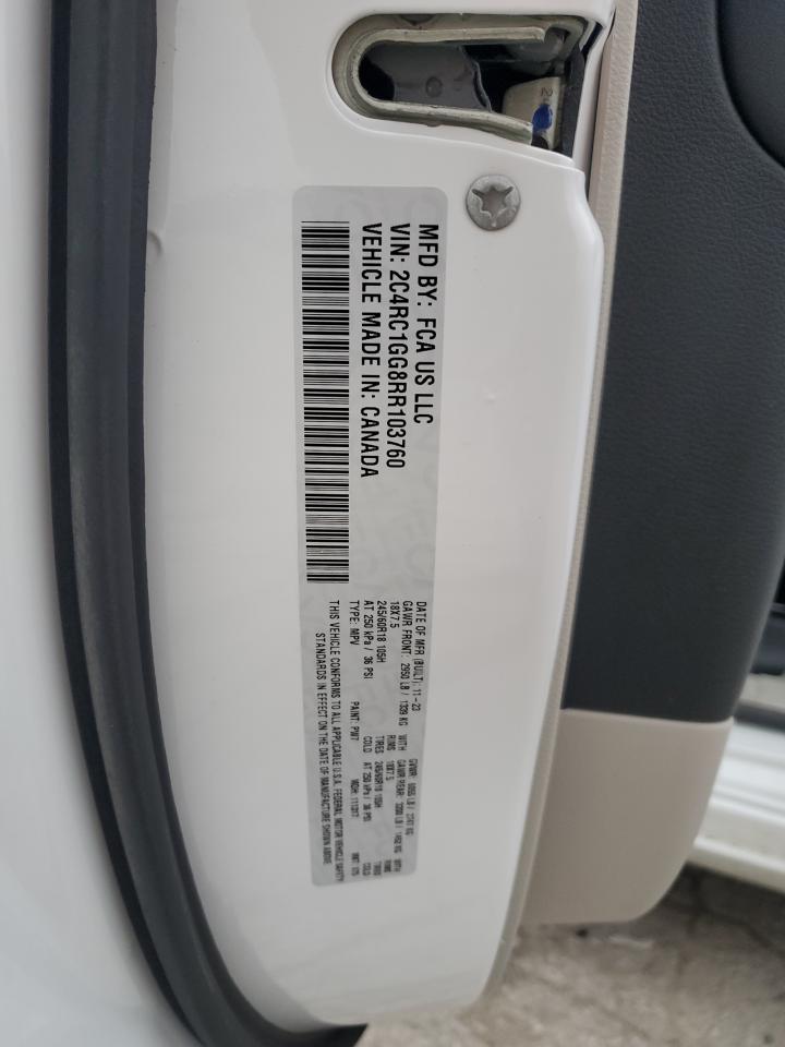2024 CHRYSLER PACIFICA LIMITED VIN:2C4RC1GG8RR103760