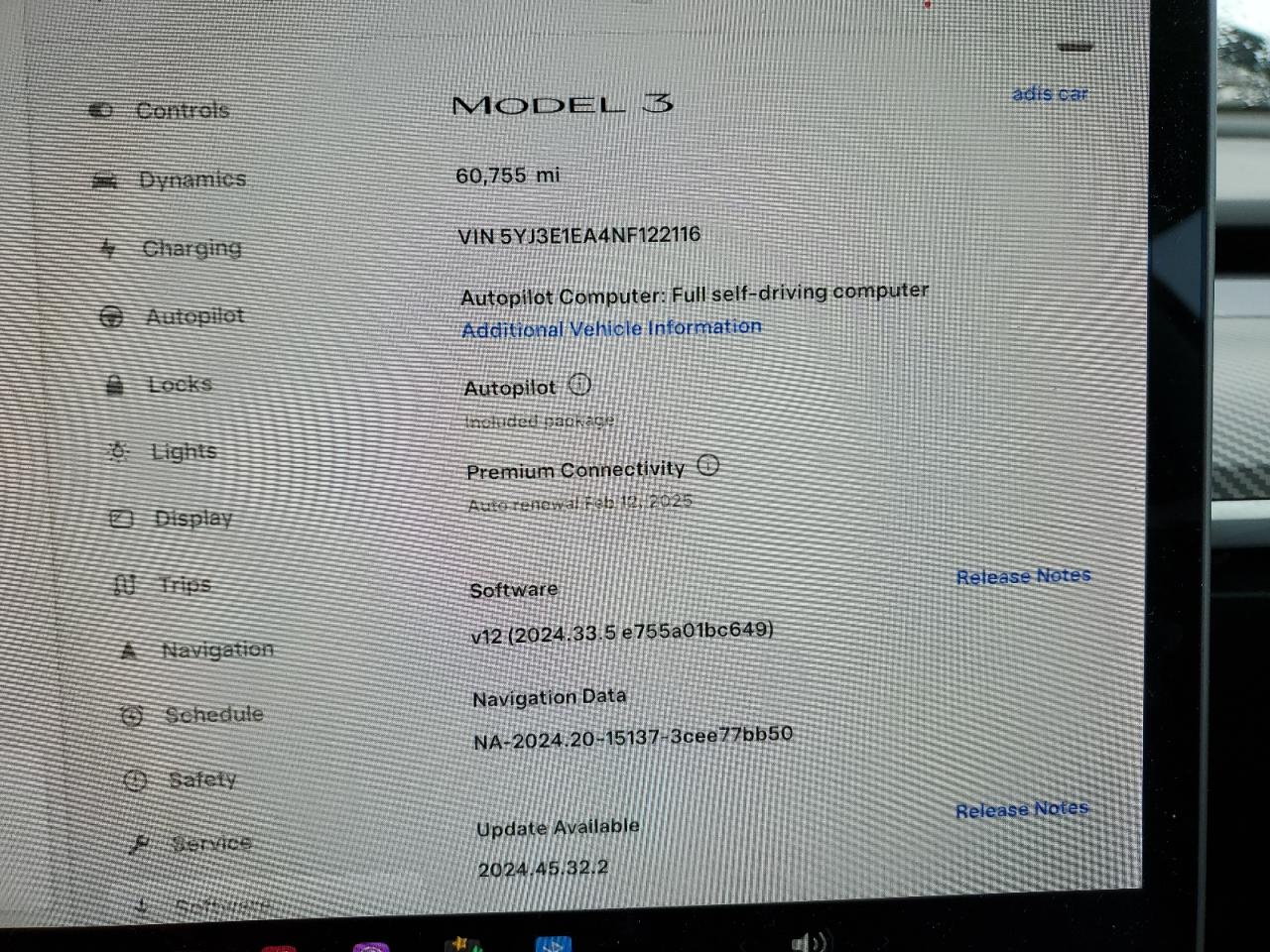 2022 TESLA MODEL 3  VIN:5YJ3E1EA4NF122116