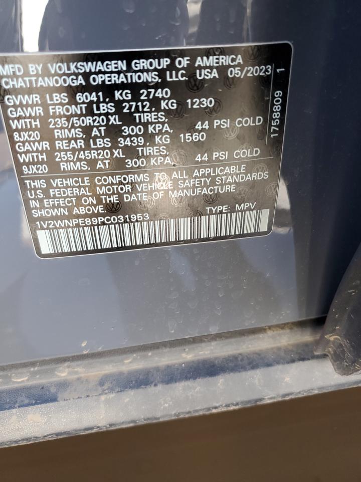 2023 VOLKSWAGEN ID.4 PRO S VIN:1V2WNPE89PC031953