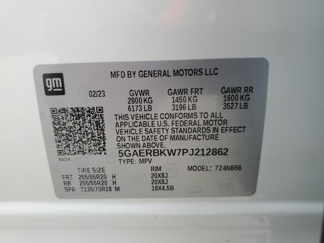 2023 BUICK ENCLAVE ESSENCE VIN:5GAERBKW7PJ212862