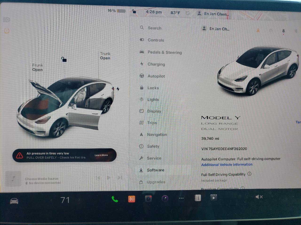 2022 TESLA MODEL Y  VIN:7SAYGDEE4NF392020