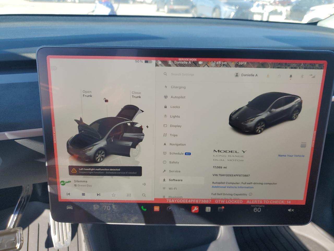 2023 TESLA MODEL Y  VIN:7SAYGDEE4PF873887