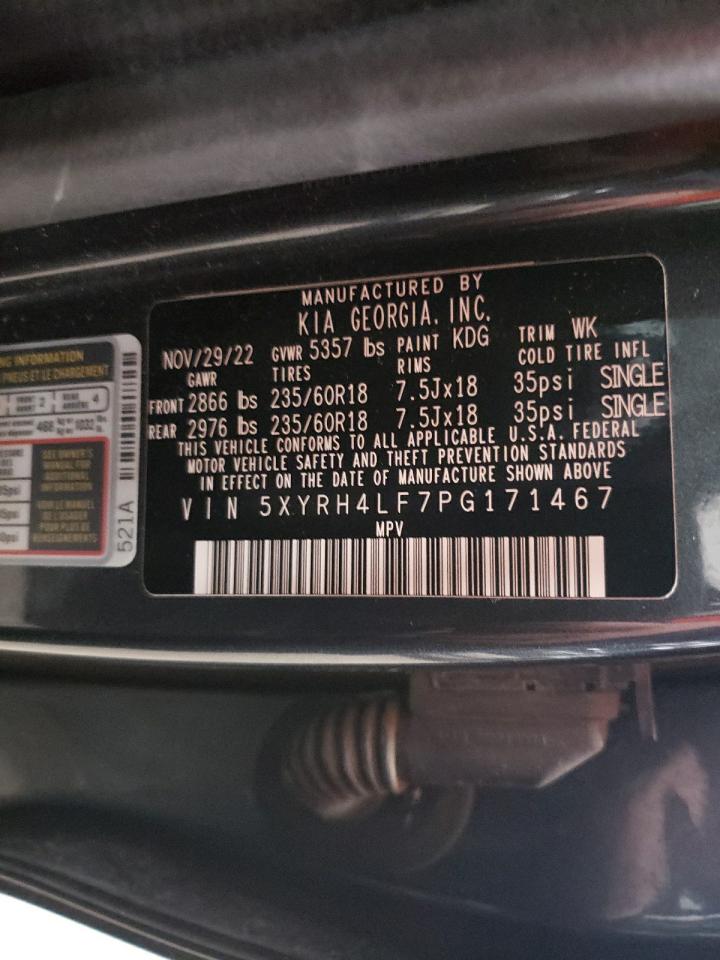 2023 KIA SORENTO EX VIN:5XYRH4LF7PG171467