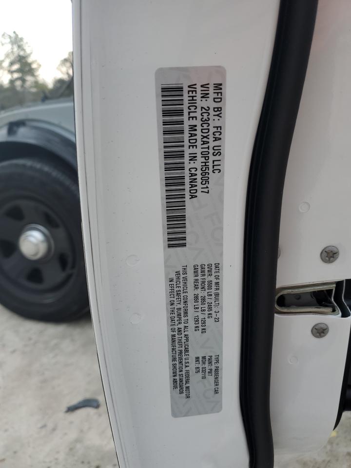 2023 DODGE CHARGER POLICE VIN:2C3CDXAT0PH560517