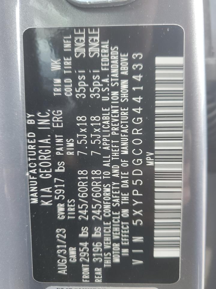 2024 KIA TELLURIDE SX VIN:5XYP5DGC0RG441433
