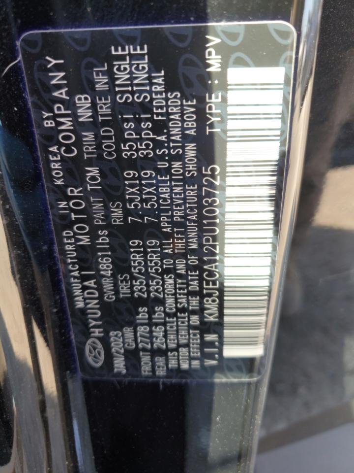 2023 HYUNDAI TUCSON LIMITED VIN:KM8JECA12PU103725