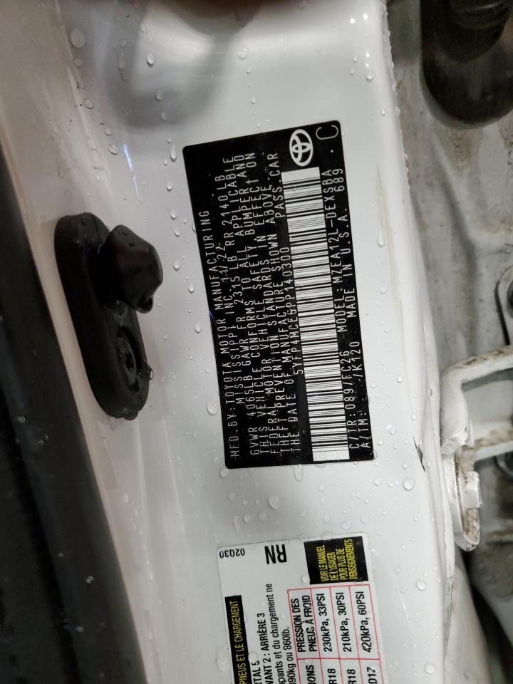 2023 TOYOTA COROLLA SE VIN:5YFP4MCE6PP140300