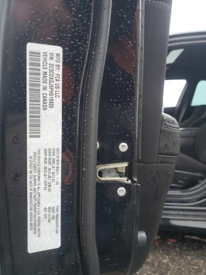 2023 DODGE CHARGER SCAT PACK VIN:2C3CDXGJ6PH518939