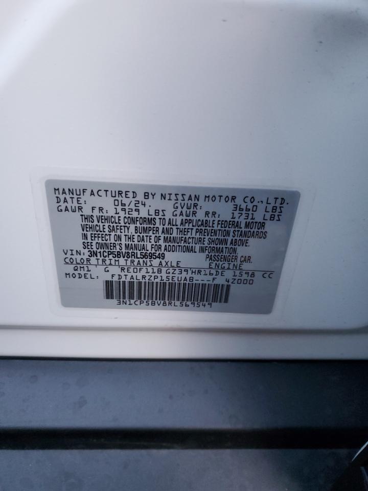 2024 NISSAN KICKS S VIN:3N1CP5BV8RL569549