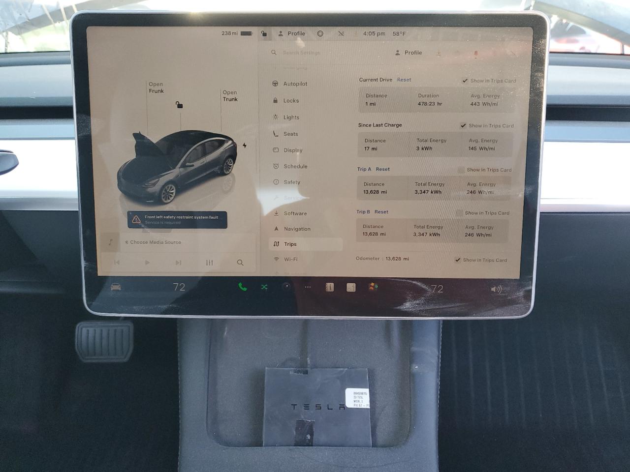 2023 TESLA MODEL 3  VIN:5YJ3E1EA3PF383904