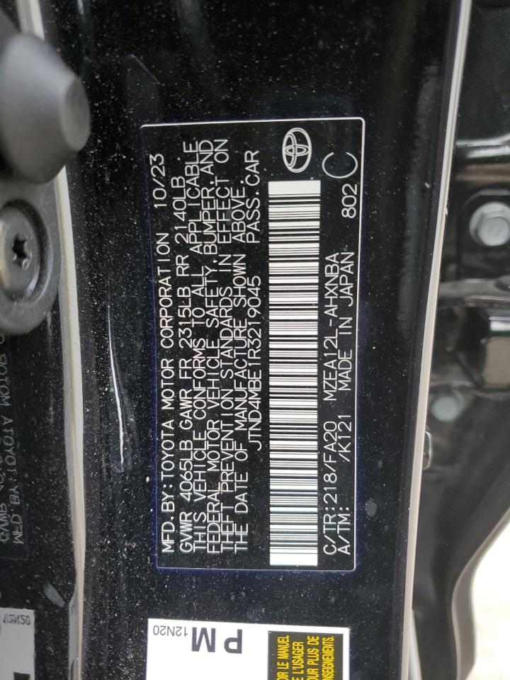 2024 TOYOTA COROLLA SE VIN:JTND4MBE1R3219045