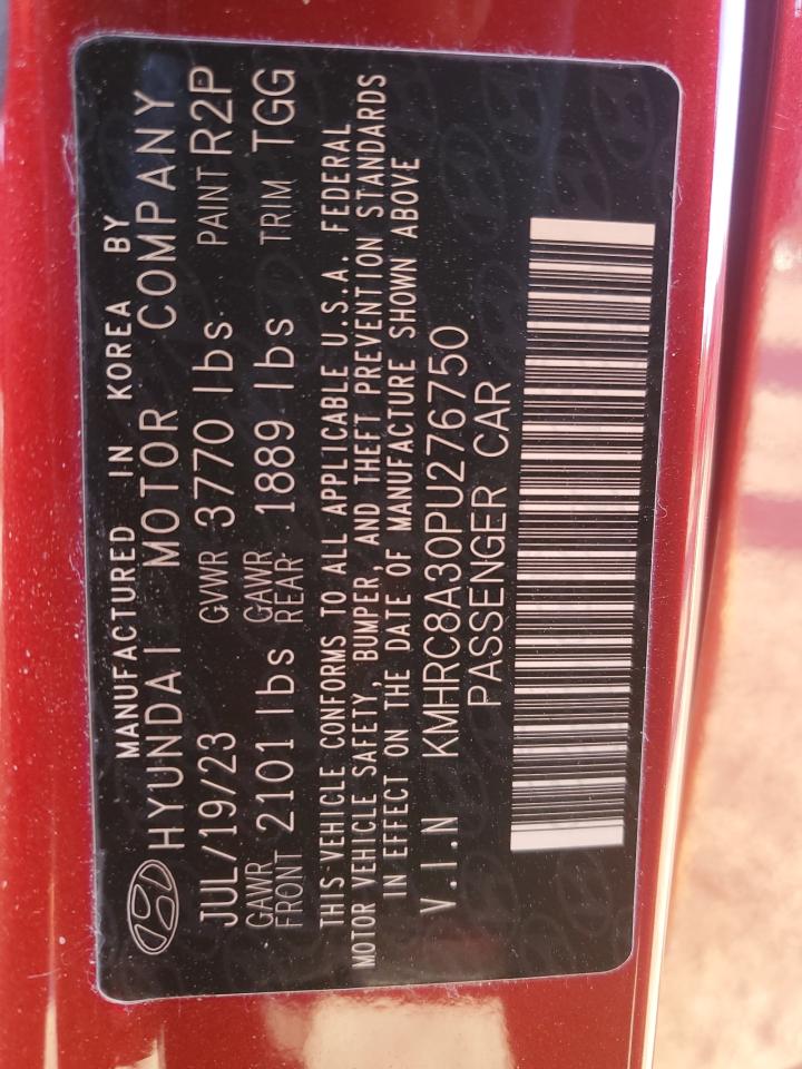 2023 HYUNDAI VENUE SEL VIN:KMHRC8A30PU276750