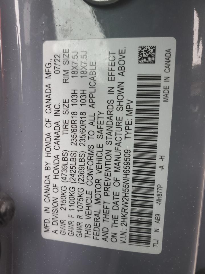 2022 HONDA CR-V EX VIN:1FMCU0F78GUA73010
