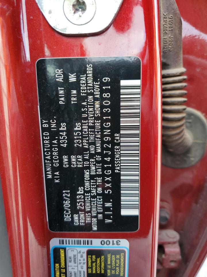 2022 KIA K5 LXS VIN:5XXG14J29NG130819