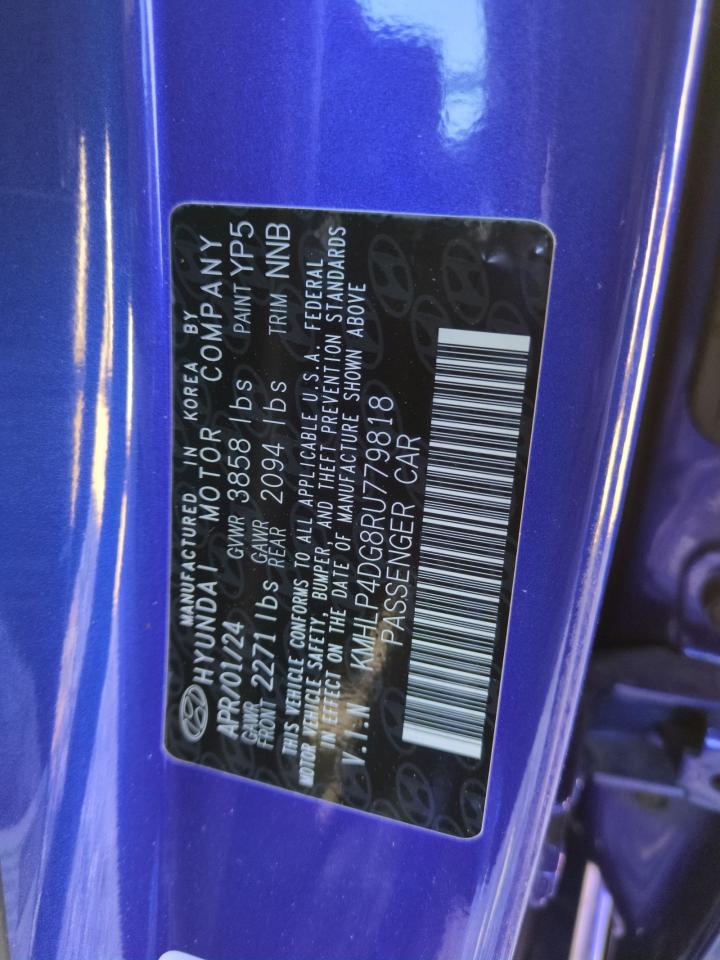 2024 HYUNDAI ELANTRA LIMITED VIN:KMHLP4DG8RU779818