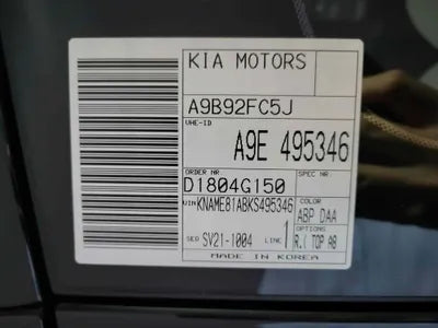 2018 Kia Carnival KNAME81ABKS495346 VIN:KNAME81ABKS495346