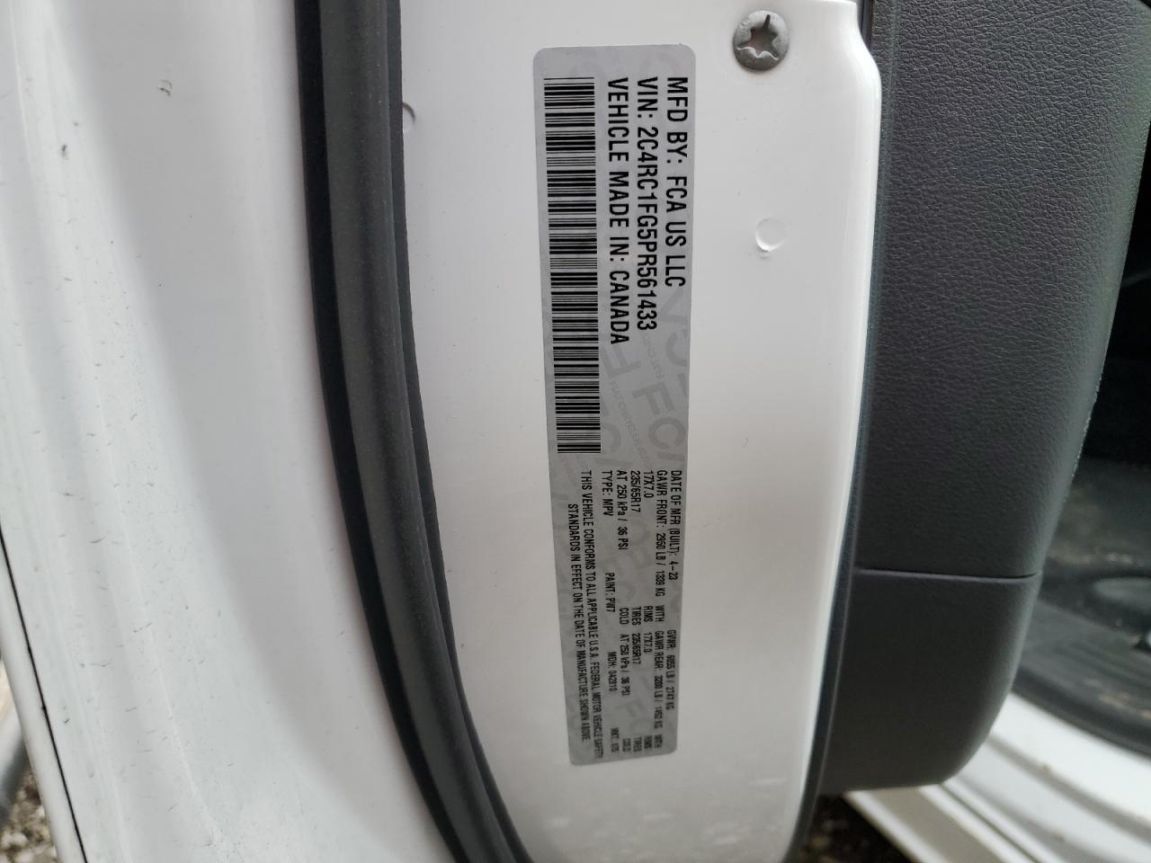 2023 CHRYSLER PACIFICA TOURING VIN:2C4RC1FG5PR561433