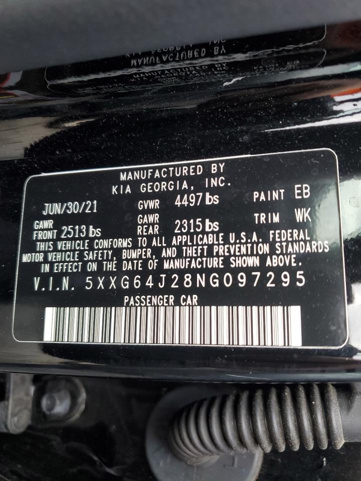 2022 KIA K5 GT LINE VIN:5XXG64J28NG097295