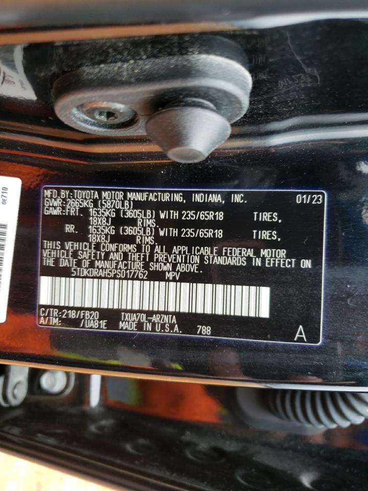 2023 TOYOTA HIGHLANDER L VIN:5TDKDRAH5PS017762