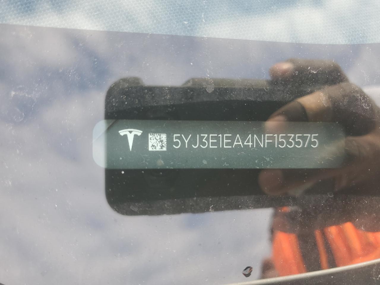 2022 TESLA MODEL 3  VIN:5YJ3E1EA4NF153575