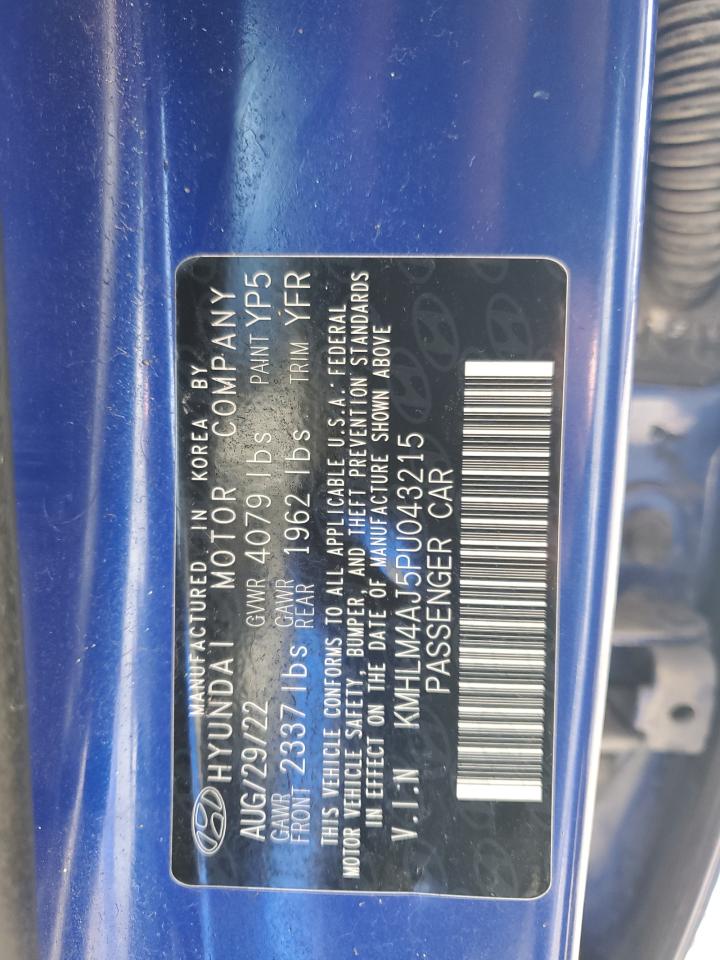 2023 HYUNDAI ELANTRA BLUE VIN:KMHLM4AJ5PU043215