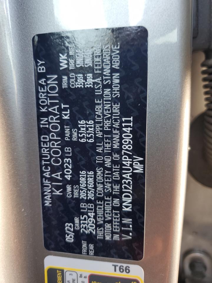 2023 KIA SOUL LX VIN:KNDJ23AU4P7890411