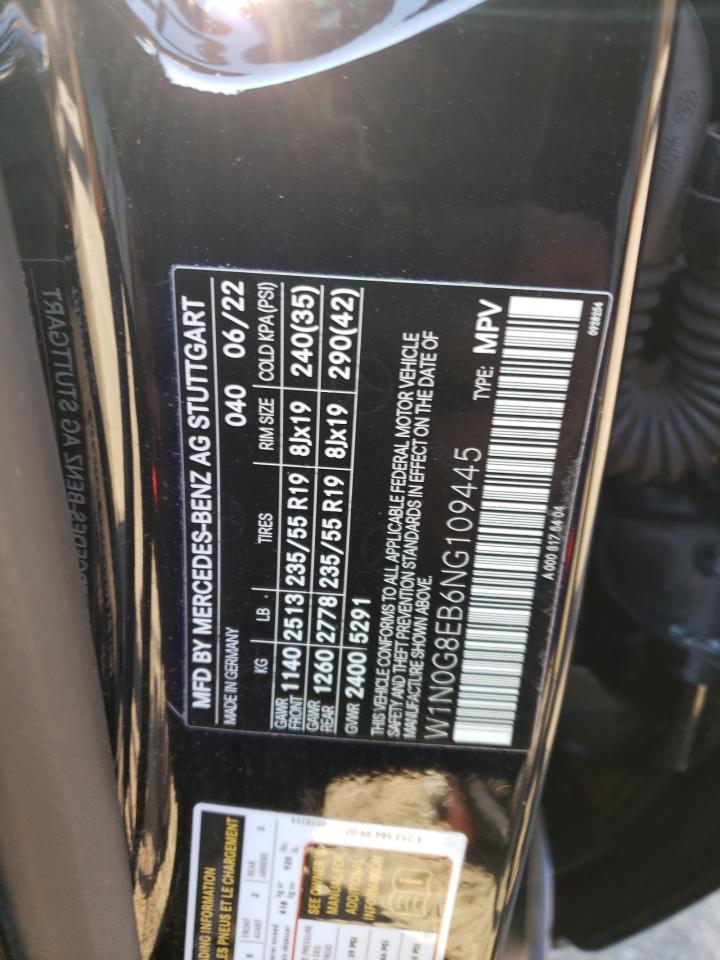 2022 MERCEDES-BENZ GLC 300 4MATIC VIN:W1N0G8EB6NG109445