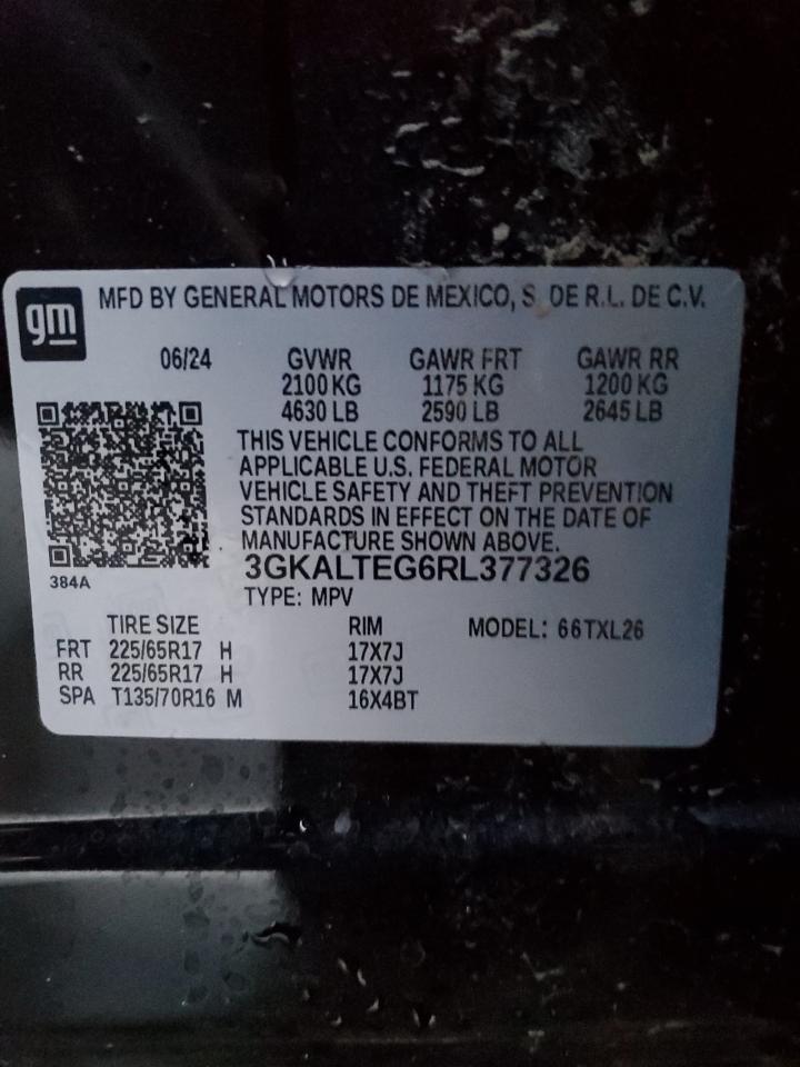 2024 GMC TERRAIN SLE VIN:3GKALTEG6RL377326