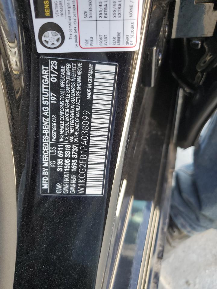 2023 MERCEDES-BENZ EQS SEDAN 450 4MATIC VIN:W1KCG2EB1PA038099